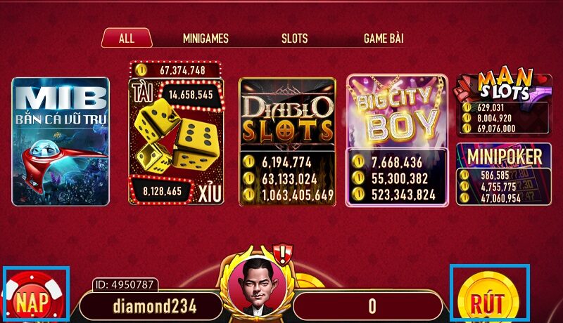 Hệ thống nạp tiền tự động tại Man Club