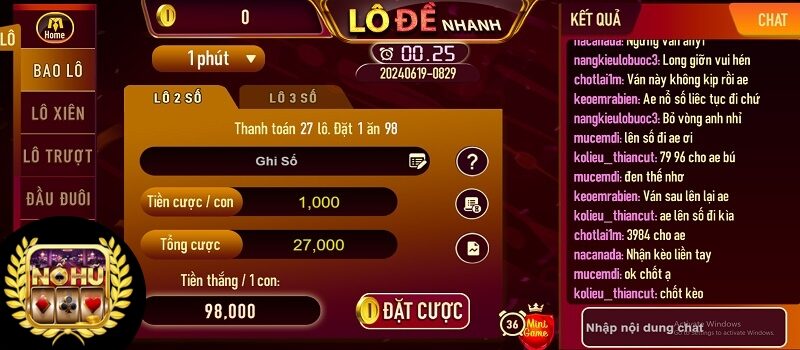 Cách thức tham gia chơi game Lô Đề Nhanh Man Club